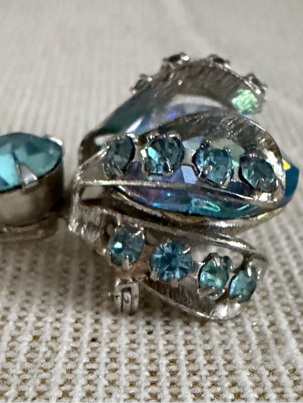 Silver-Tone Blue & Pink Crystal Beetle Brooch - Women Jewelry - Picture 5 of 6